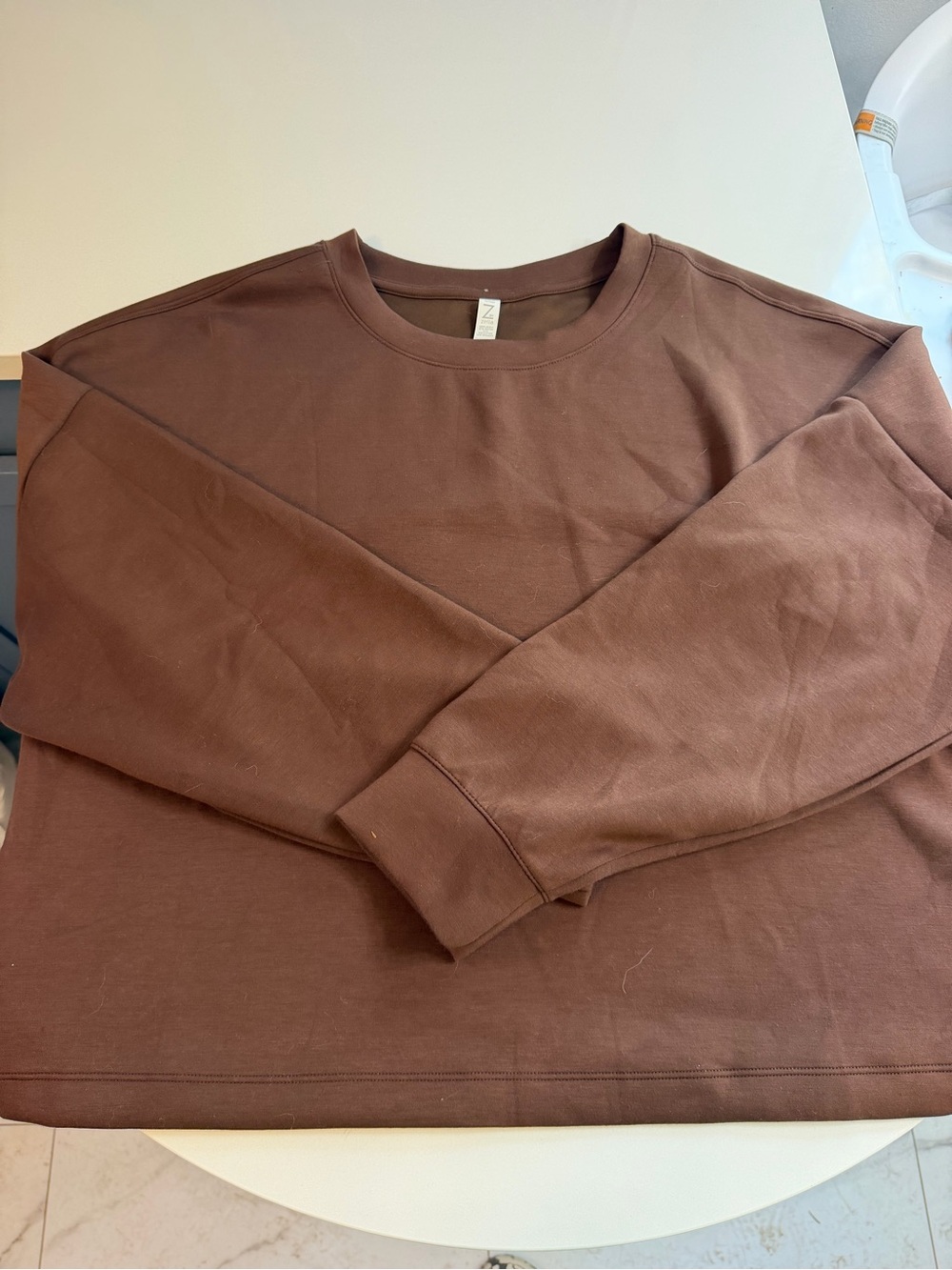 Zella Brown Crewneck Sweatshirt